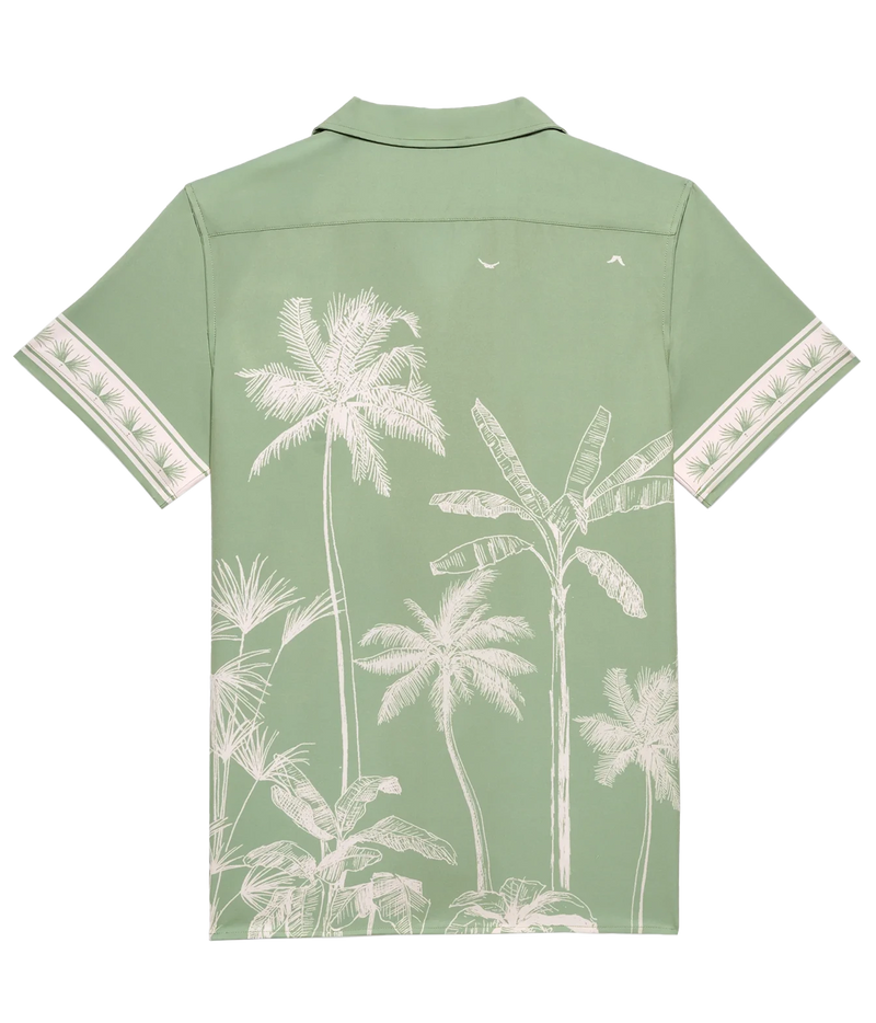 Tropical Palm Weekend Shirt in Light Green
