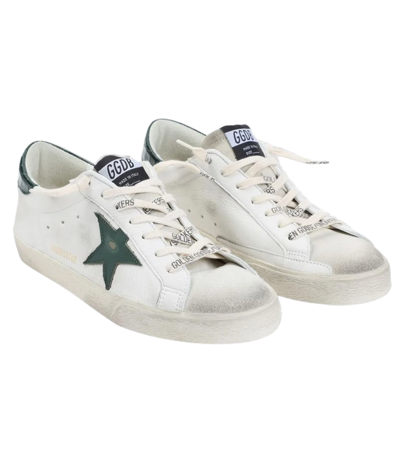 Super Star Sneaker in White & Green