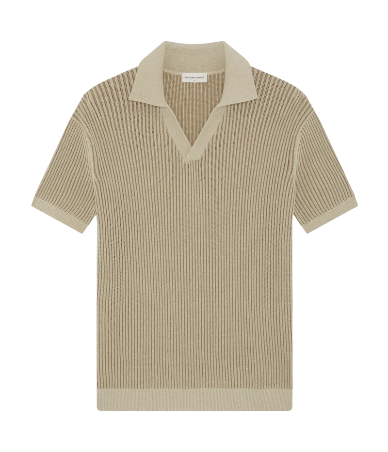 Rino Cotton Blend Polo In Beige