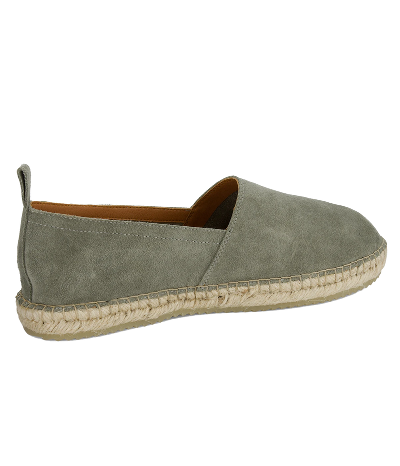 Helio Suede Espadrille in Pale Green