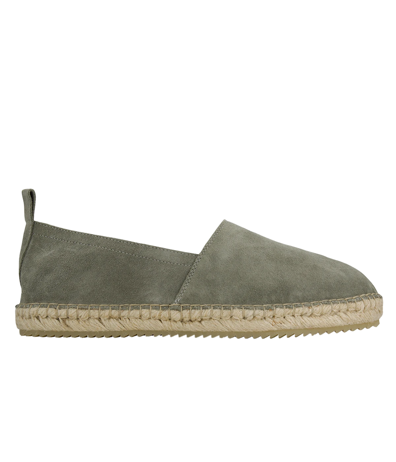 Helio Suede Espadrille in Pale Green