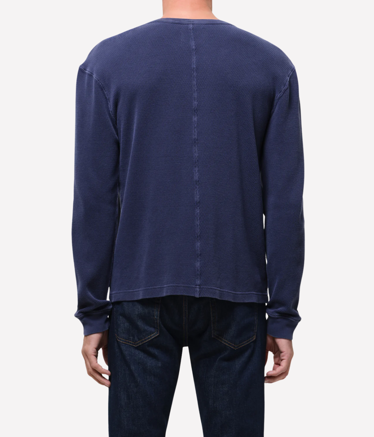 Waffle Crewneck in Vintage Navy