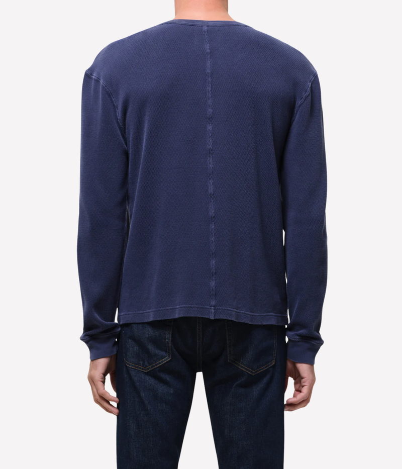 Waffle Crewneck in Vintage Navy