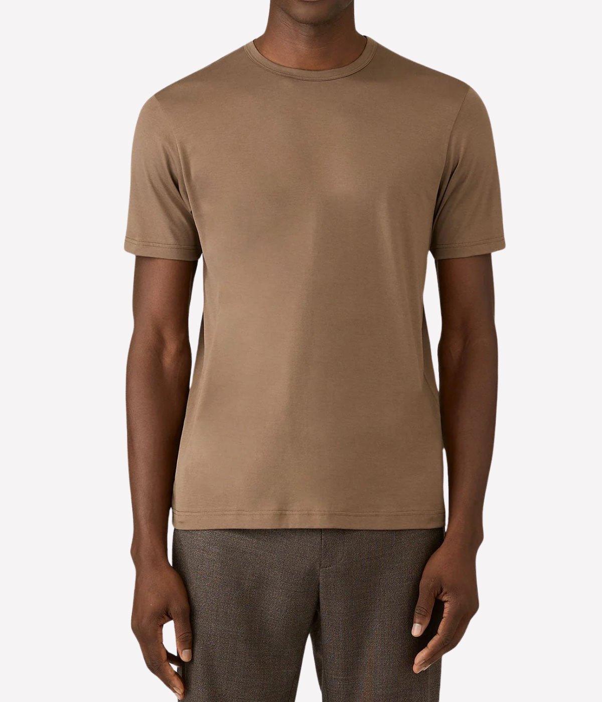 Short Sleeve Crew Neck T-Shirt In Dark Cedar