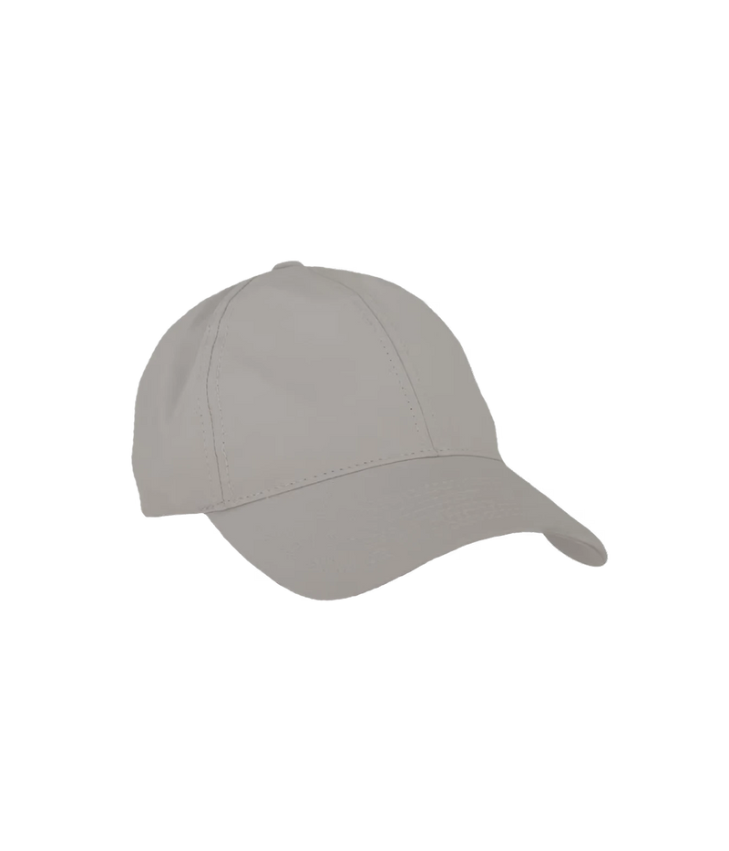 Side view of Varsity Headwear Active Tech Legacy Structured Cap in Beige