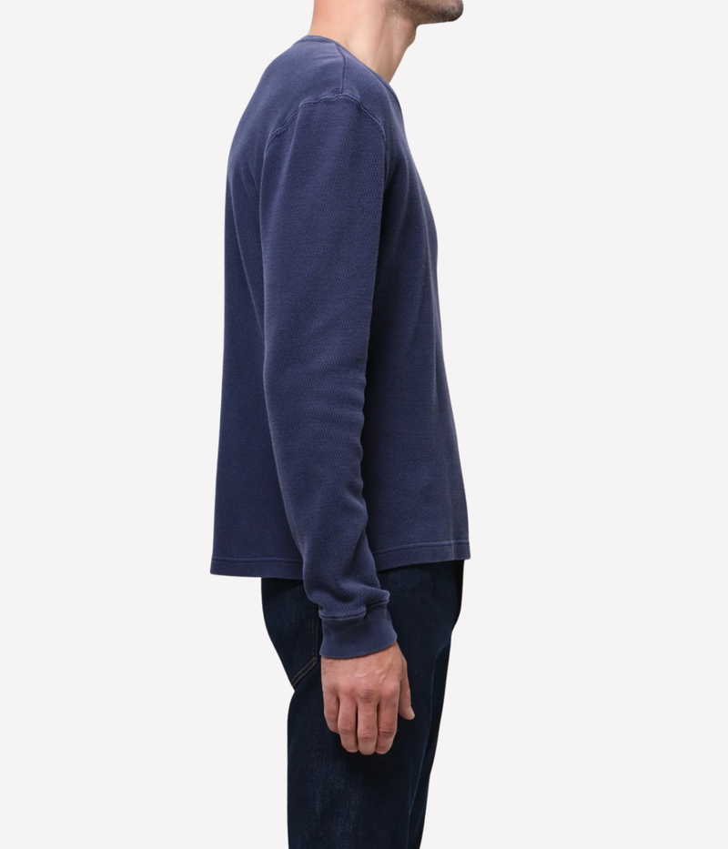 Waffle Crewneck in Vintage Navy