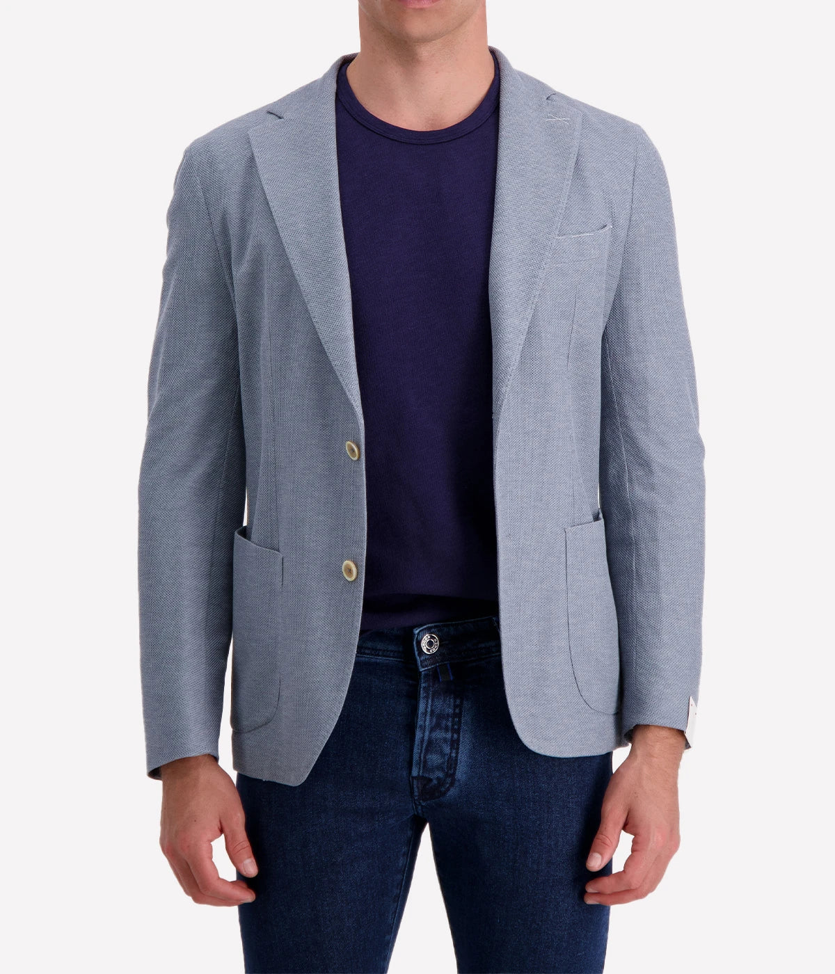 Single Breasted Soft Jacket in Denim