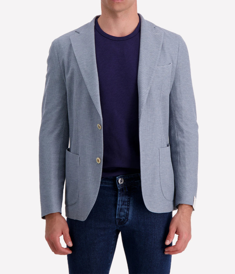 Single Breasted Soft Jacket in Denim