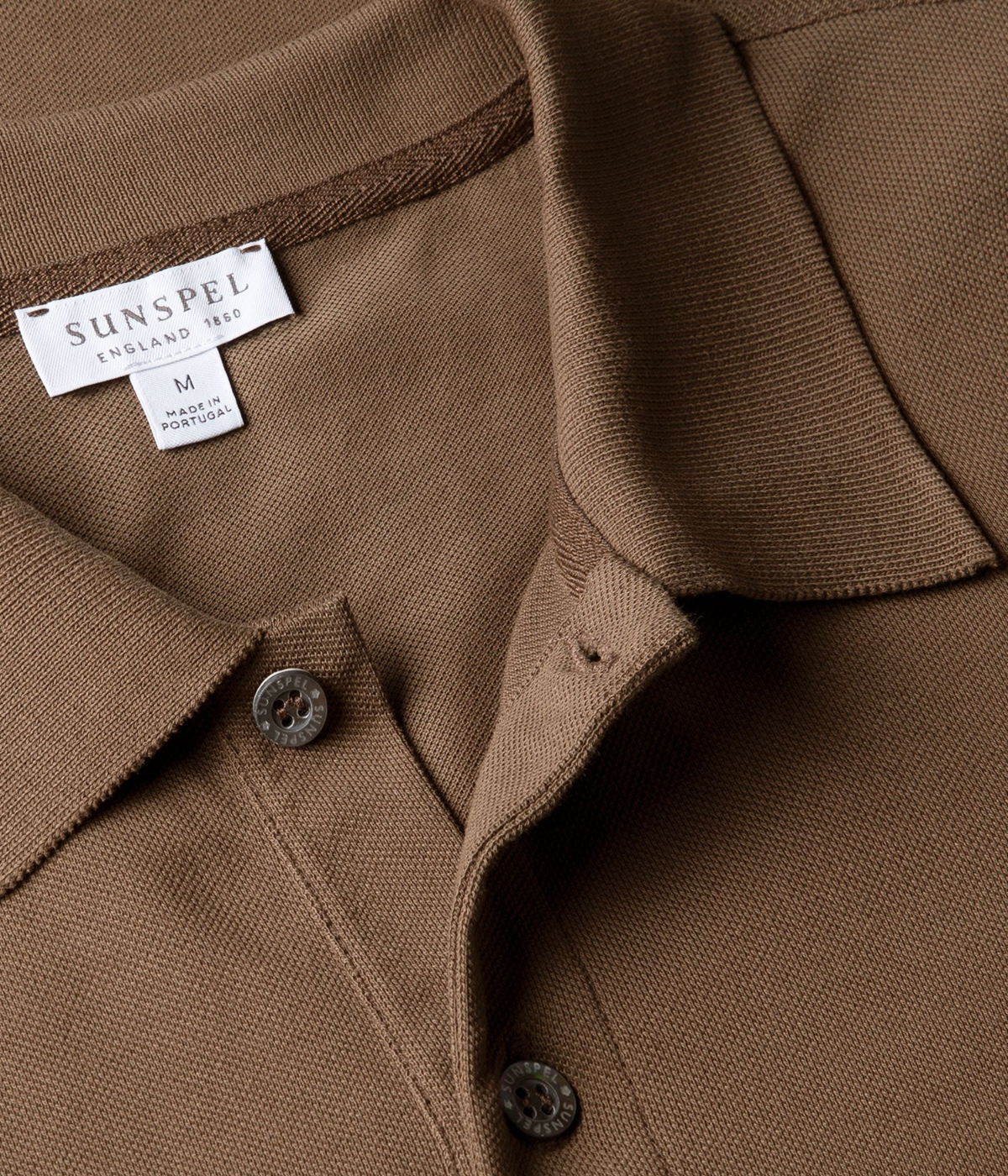 Pique Polo Shirt In Dark Cedar