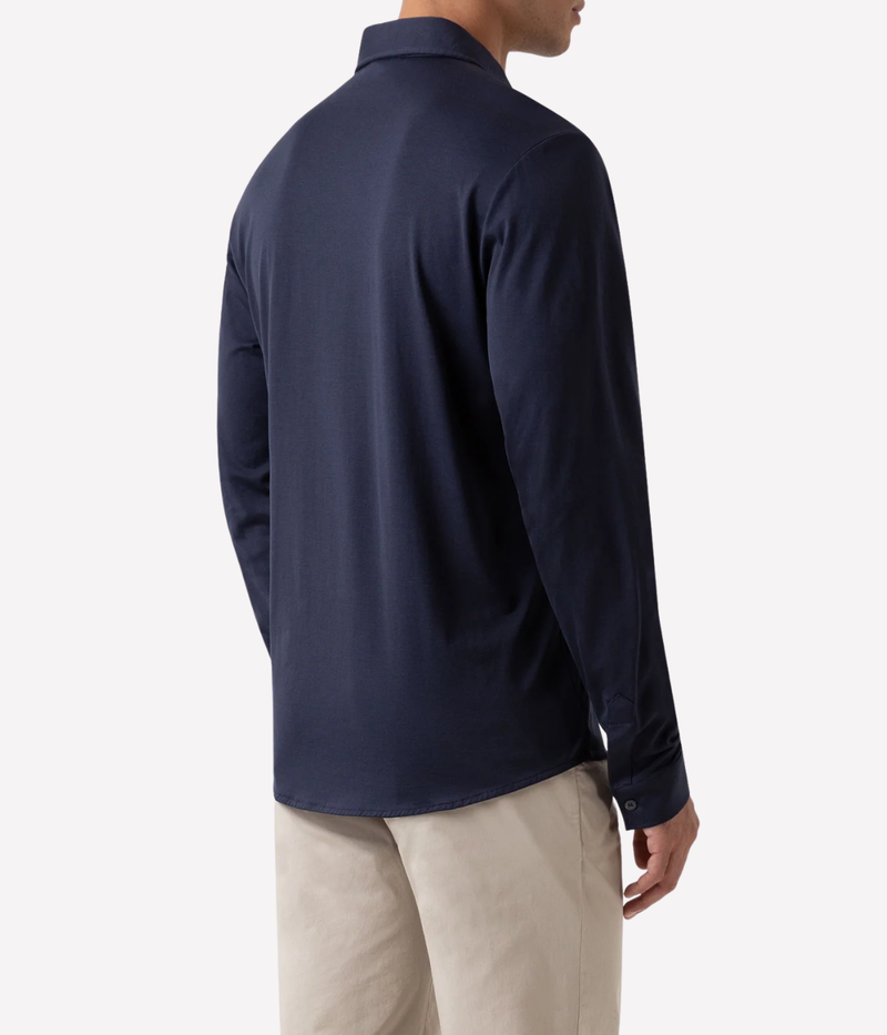 Long Sleeve Jersey Shirt In Navy