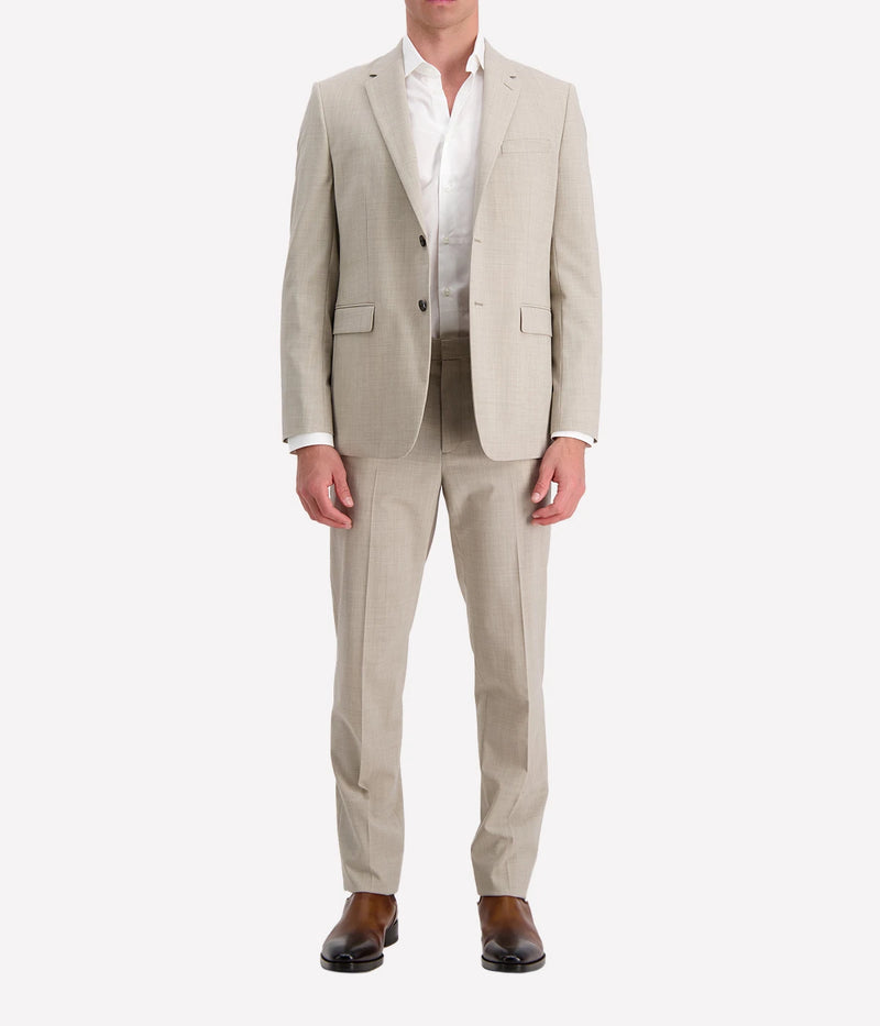 Men's Theory Sand Melange Woven Jacket, offering a sleek design, comfortable fit, and sophisticated style.