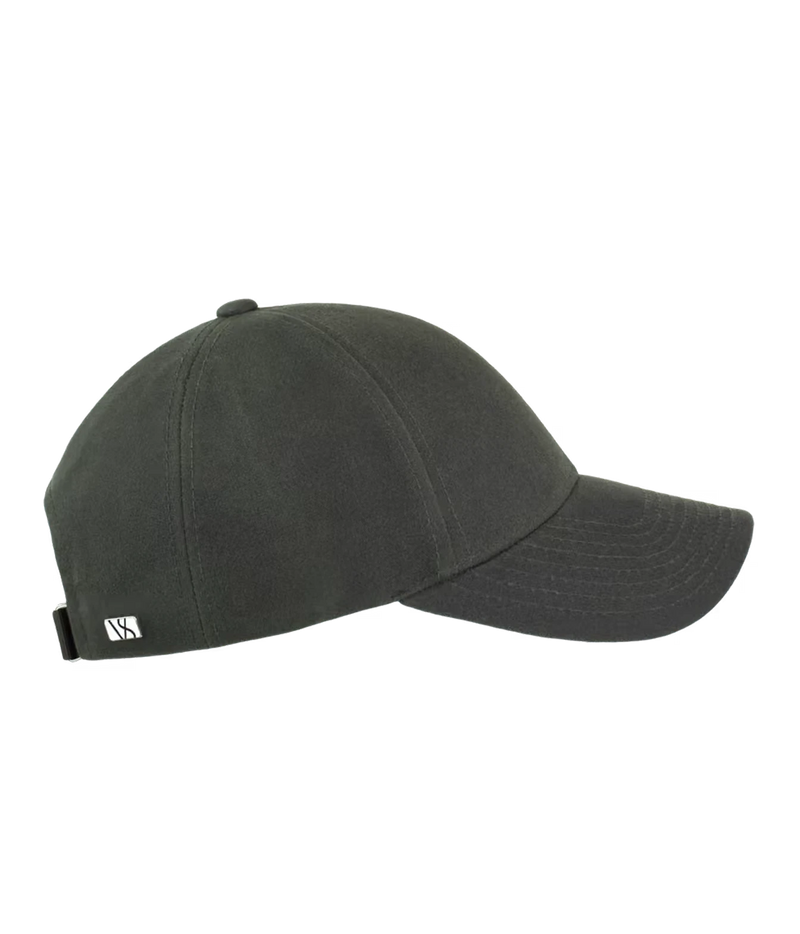 Front view of Varsity Headwear Oilskin Legacy Structured Cap in Ivy Green