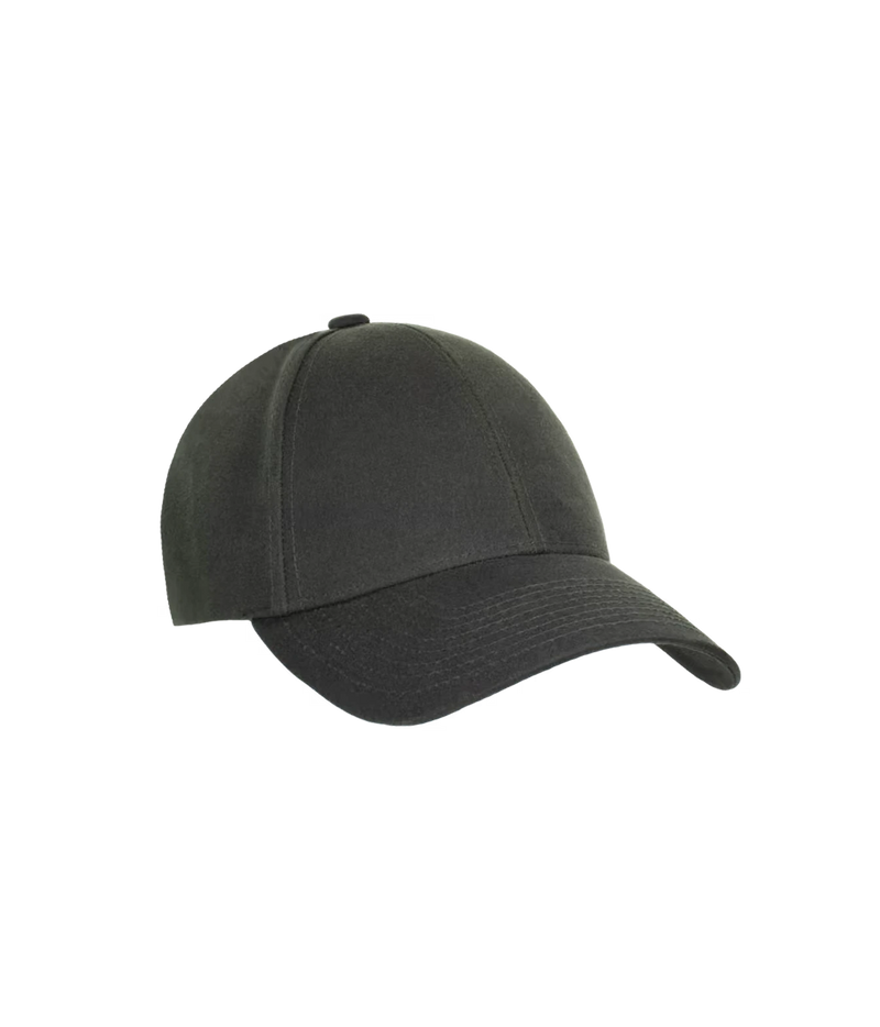 Side view of Varsity Headwear Oilskin Legacy Structured Cap in Ivy Green