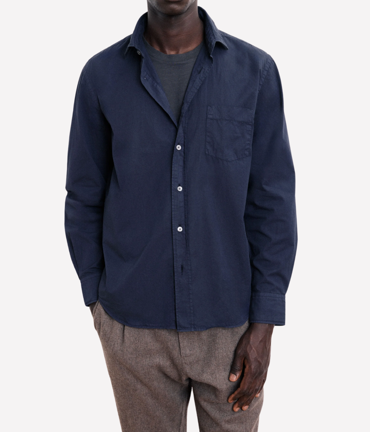 Paul Pat 01 Woven Shirt in Dark Navy