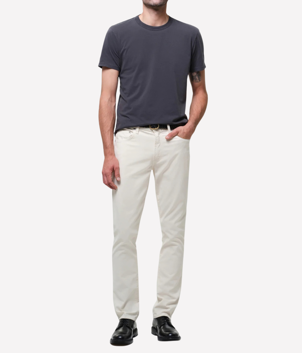 Gage Italian Canvas Jean in Almond