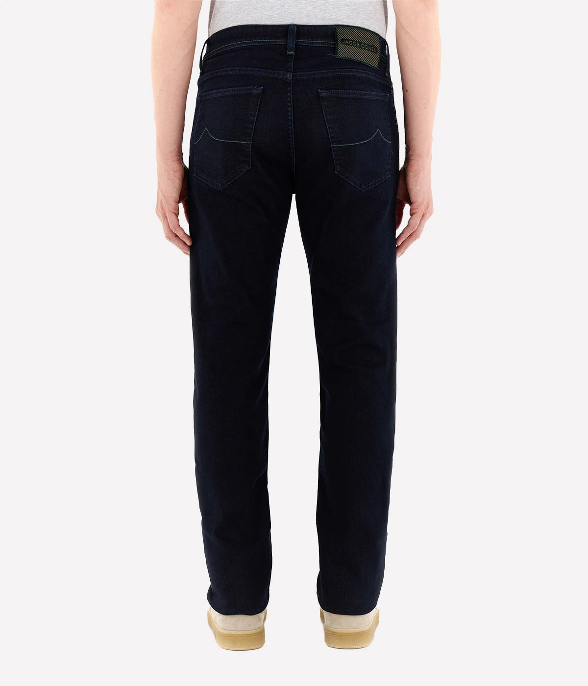 Pant 5 Pkt Slim Fit Bard In 100D Green Patch