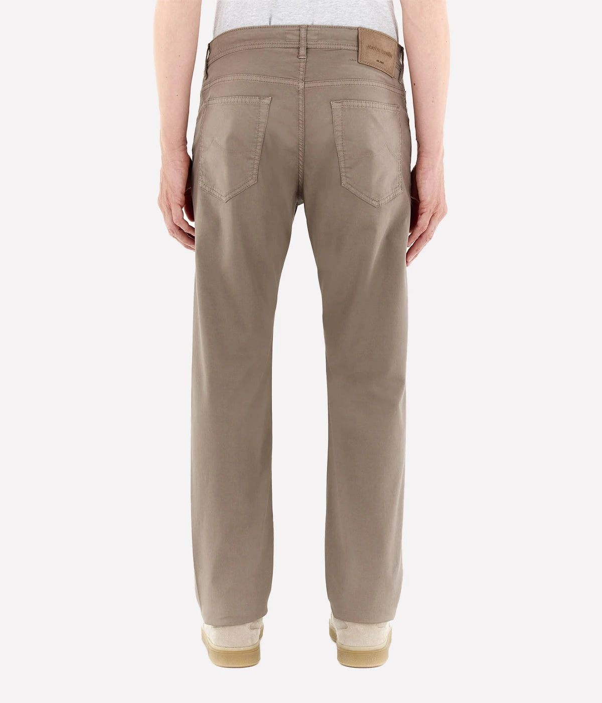 Pant 5 Pkt Slim Fit Bard In B75 Brown Suede Patch