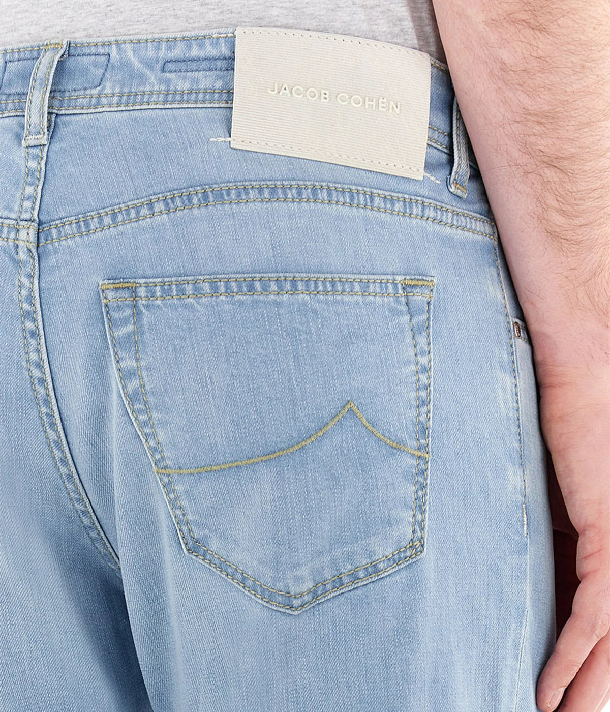 Pant 5 Pkt Slim Fit Bard In 300D Cream Patch