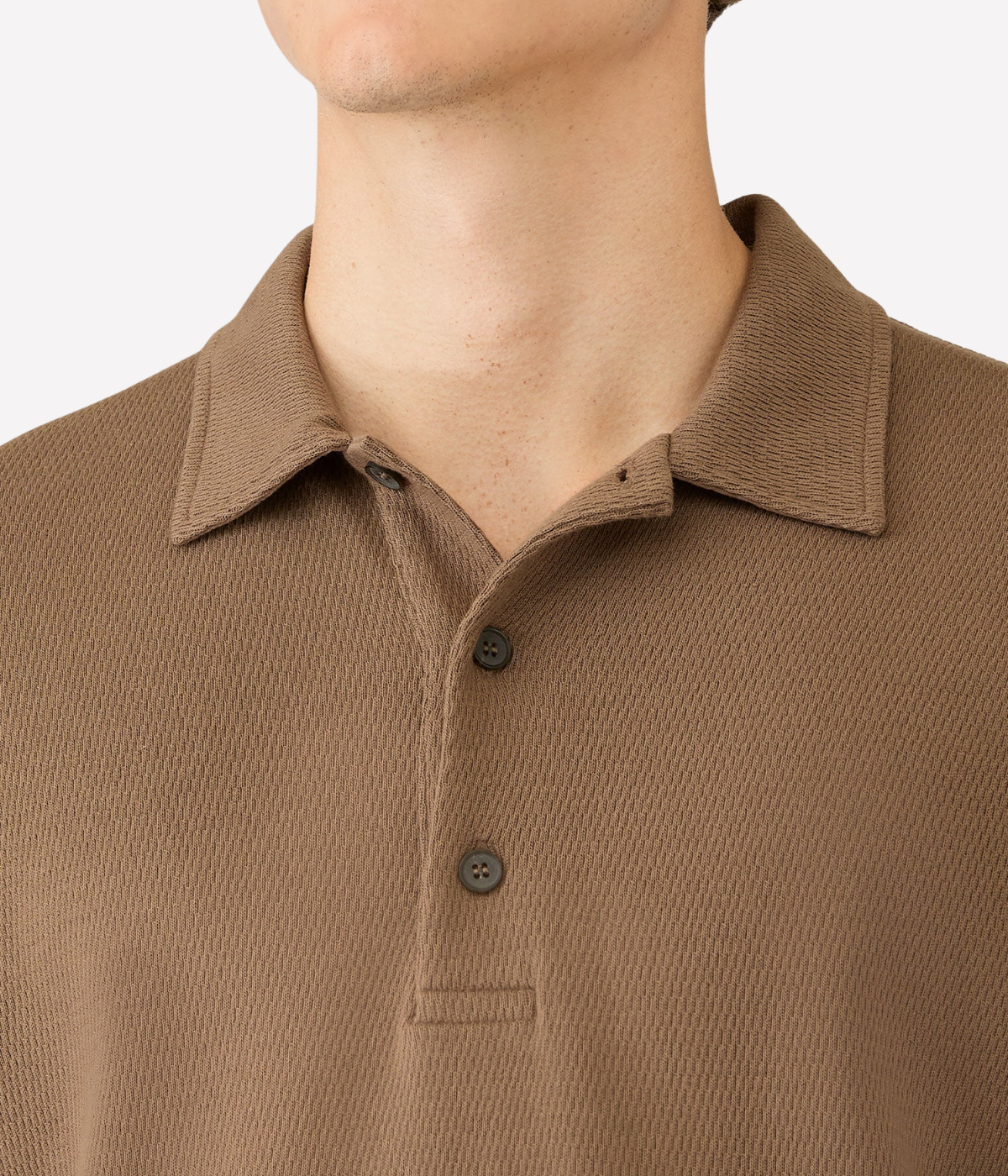 Long Sleeve Cellulock Polo In Dark Cedar