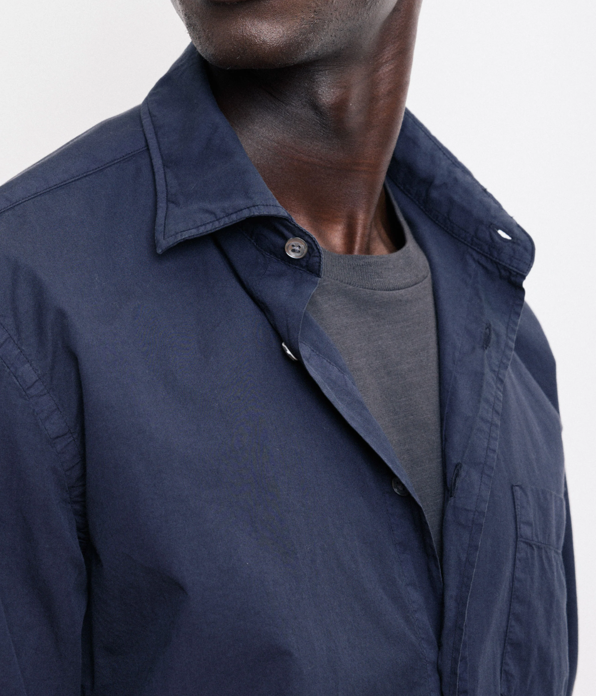 Paul Pat 01 Woven Shirt in Dark Navy