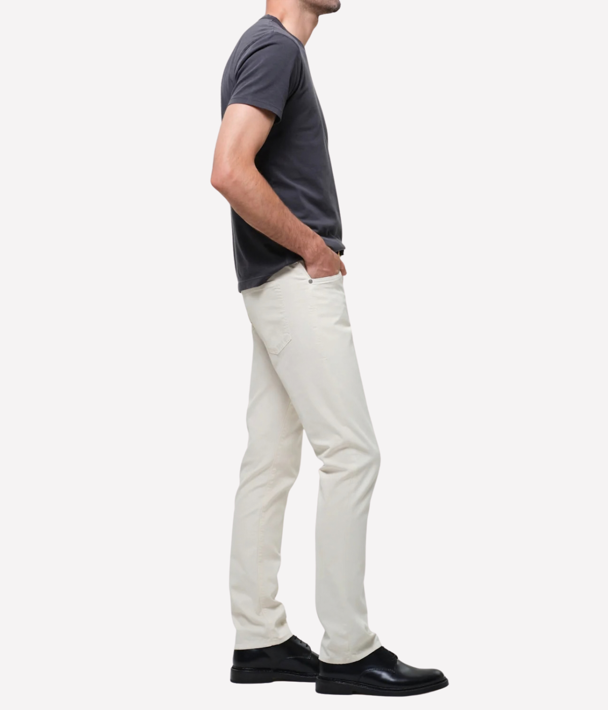 Gage Italian Canvas Jean in Almond