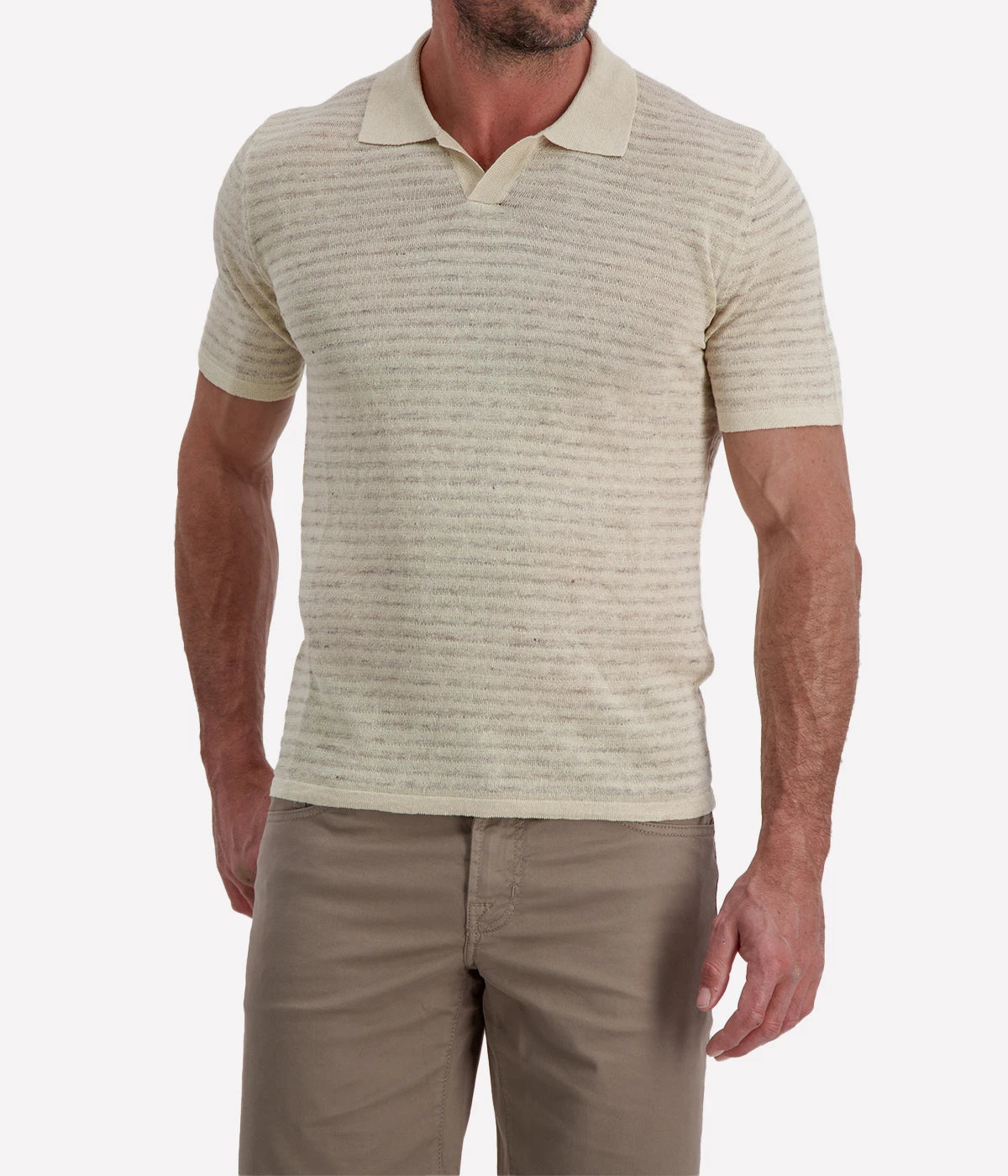 Knit SS Roundneck in BEIGE