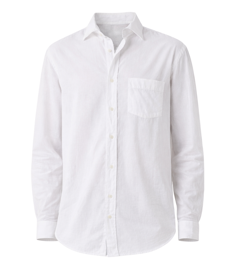 Men Woven Shirt in White