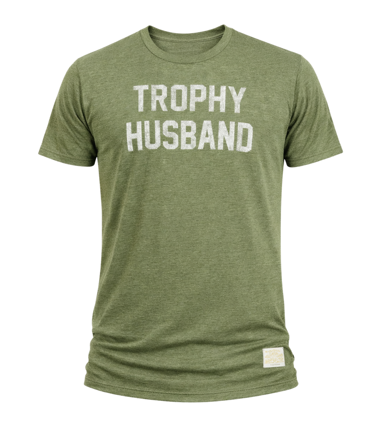 Trophy Husband Tee in Military Green