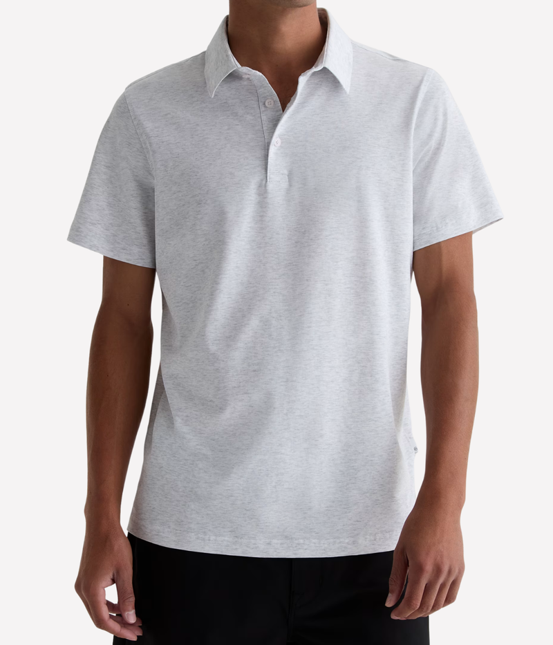 Bryce S/S Polo In Heather Grey