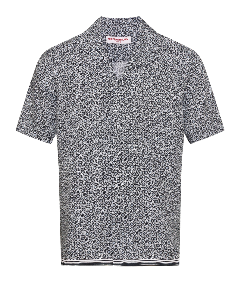Maitan Pettola Shirt in Night Iris & White