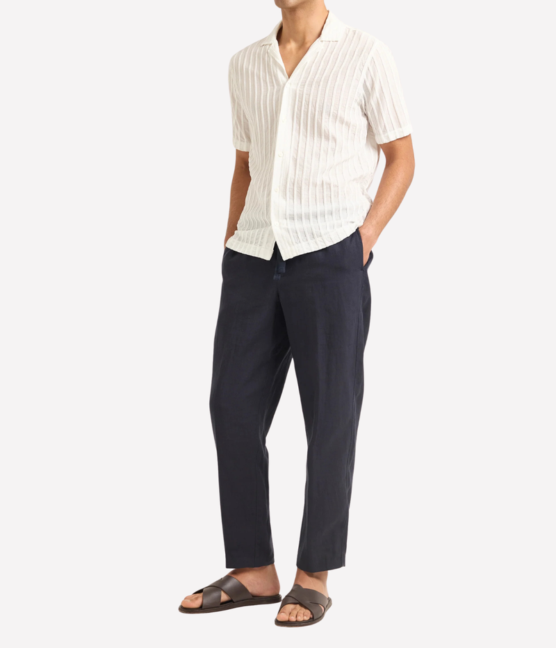 Maitan Tonal Chenille Stripe In White