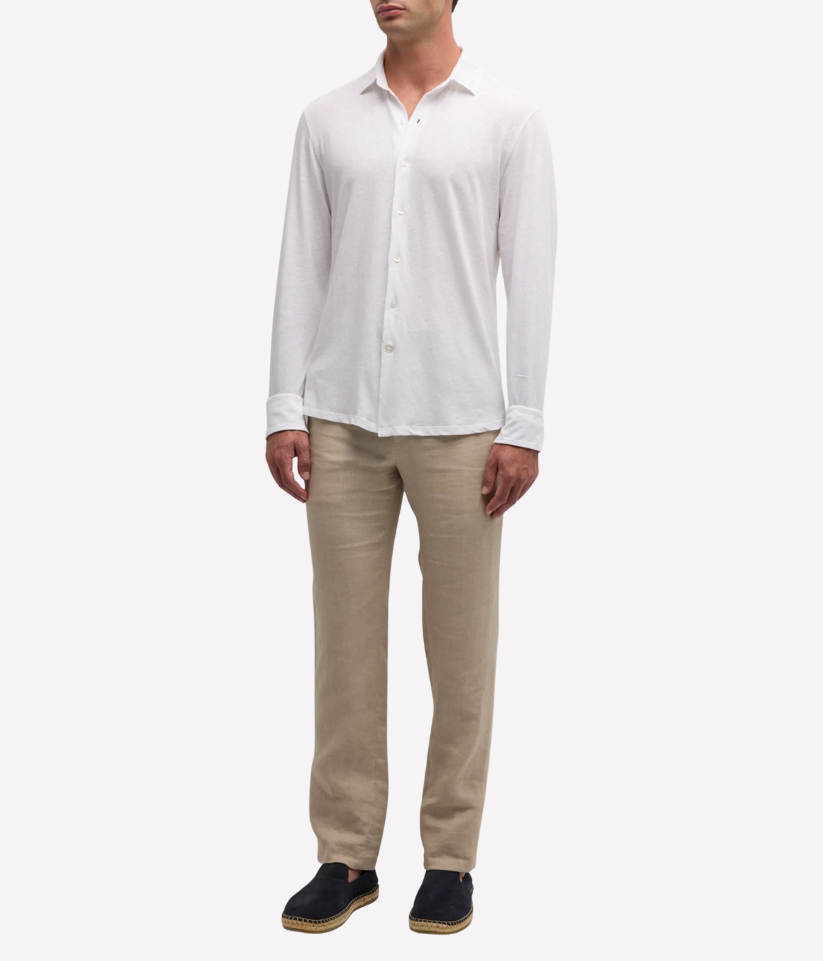 Marico Linen Blend Shirt in White