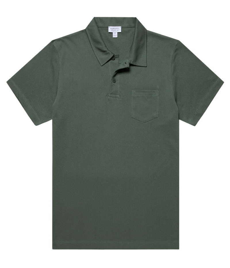 Short Sleeve Riviera Polo in Dusk Green