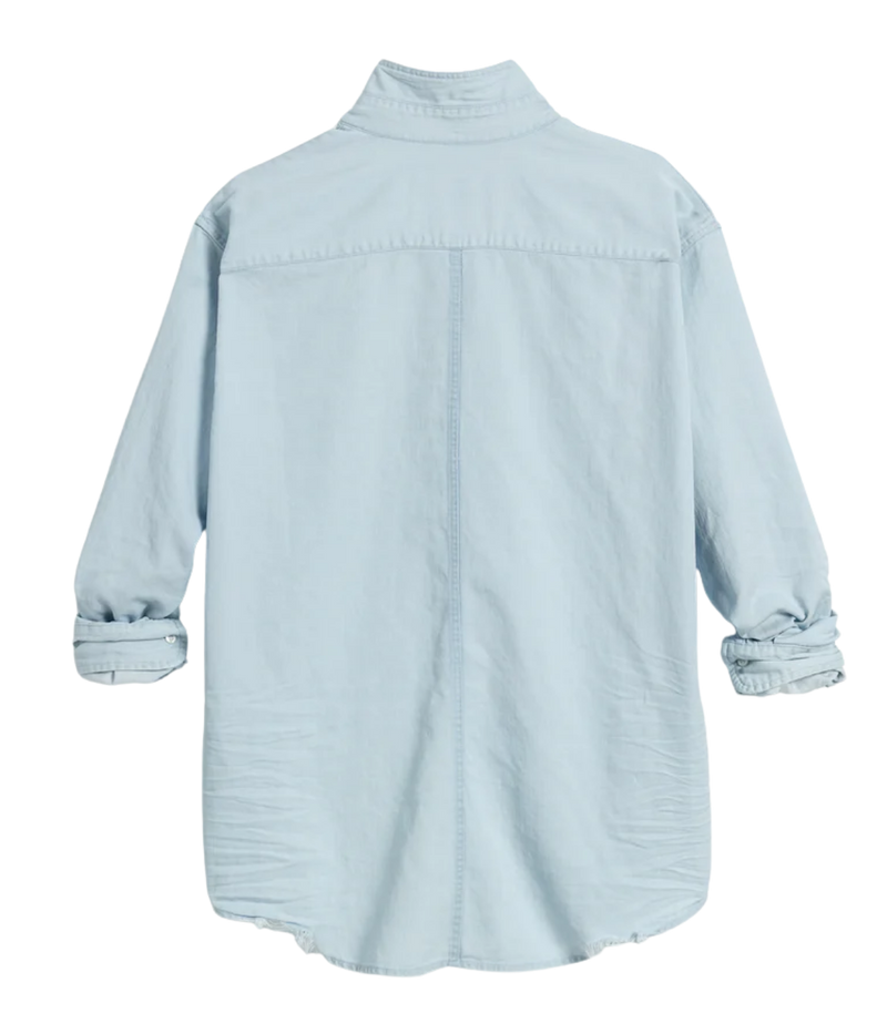 Luke Woven Shirt in Classic Blue Wash Denim