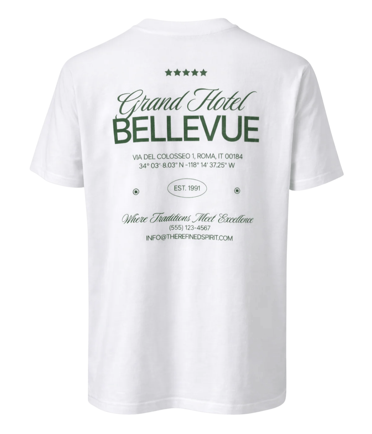 Grand Hotel Bellevue Tee in WHITE