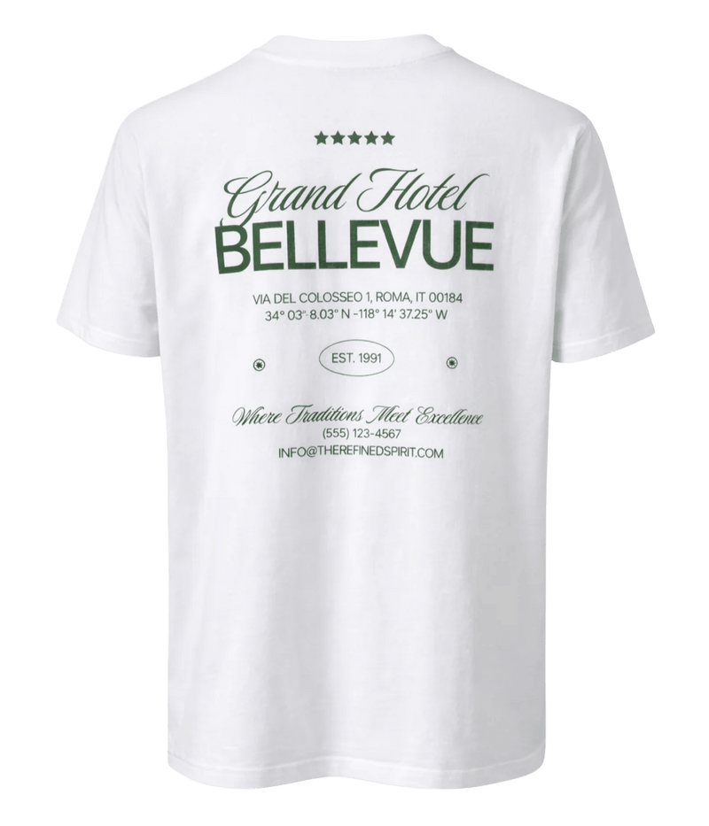 Grand Hotel Bellevue Tee in WHITE