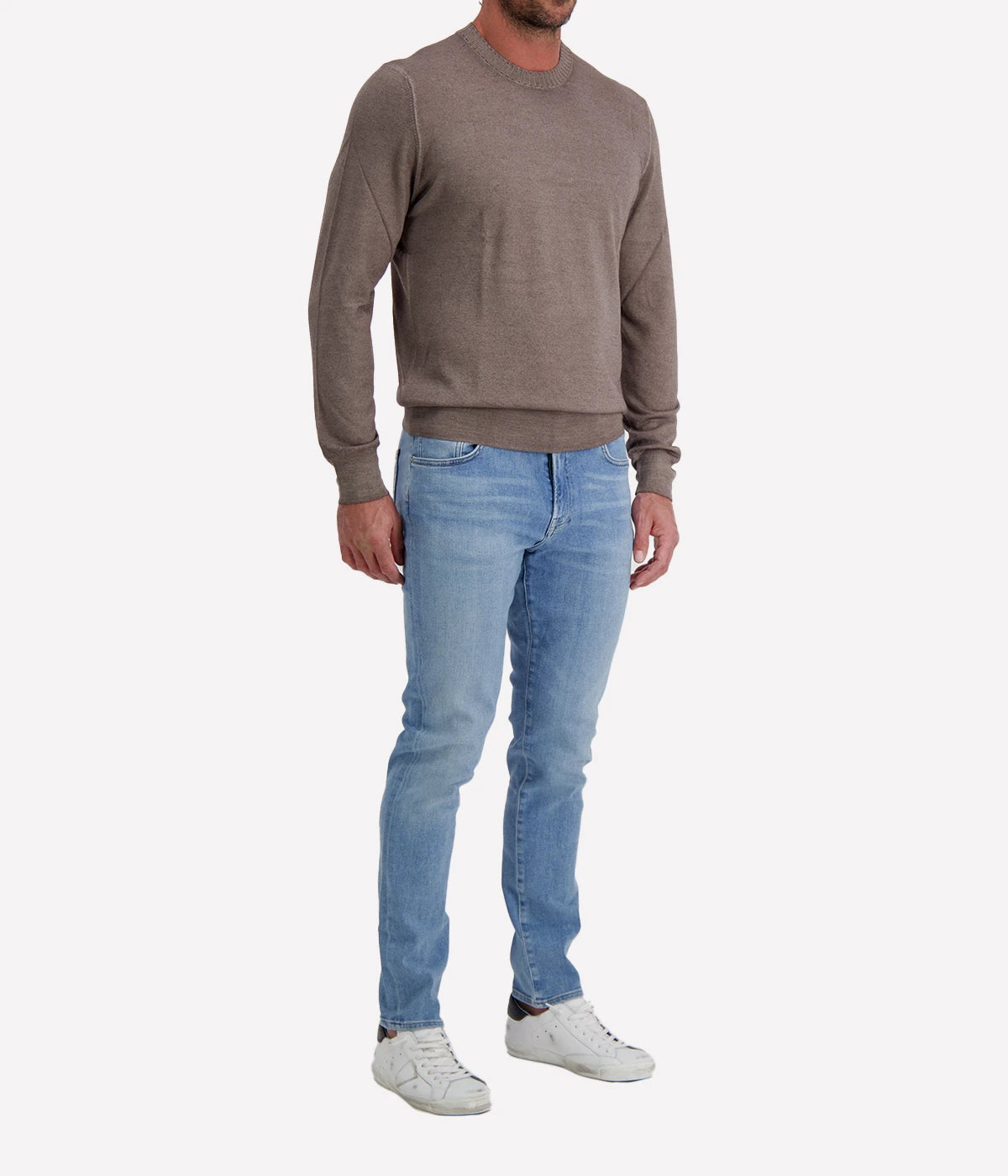 Wool Crew Longsleeve in Army