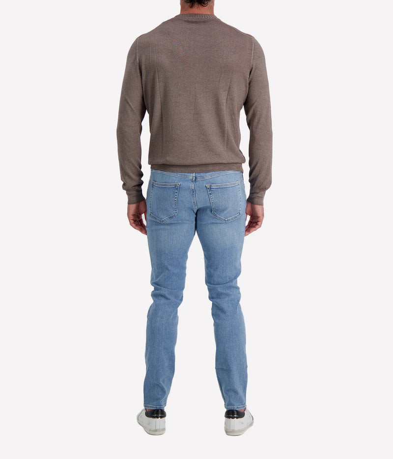 Wool Crew Longsleeve in Army