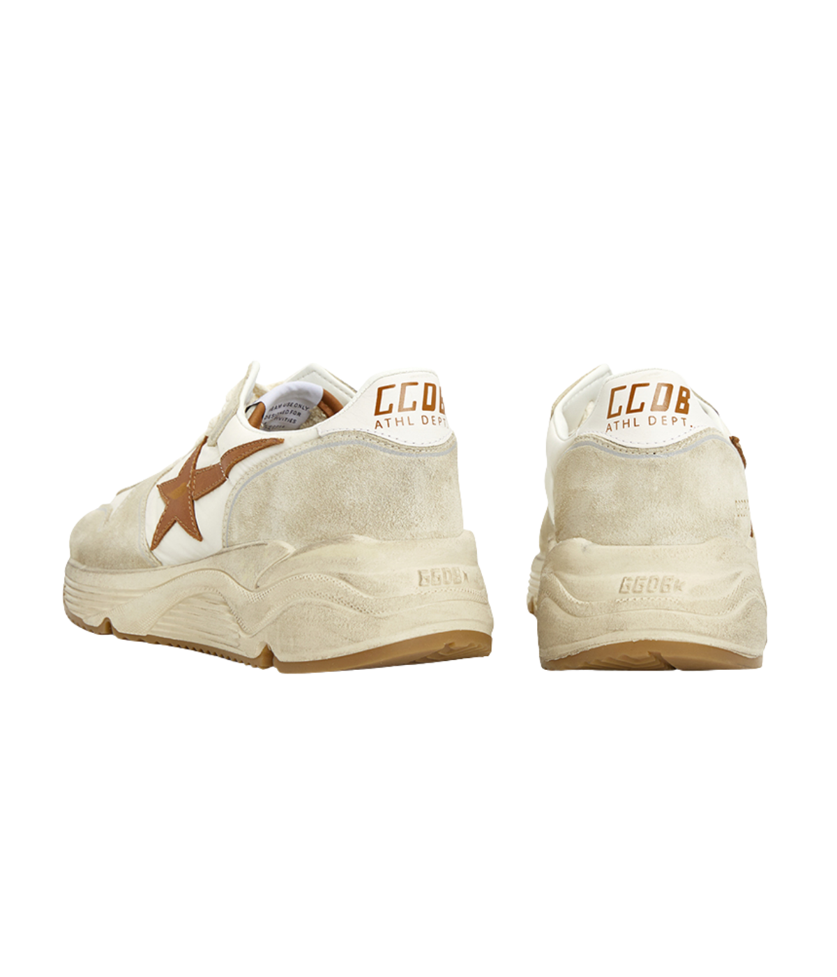 Running Sole Sneaker In White/Beige/Brown