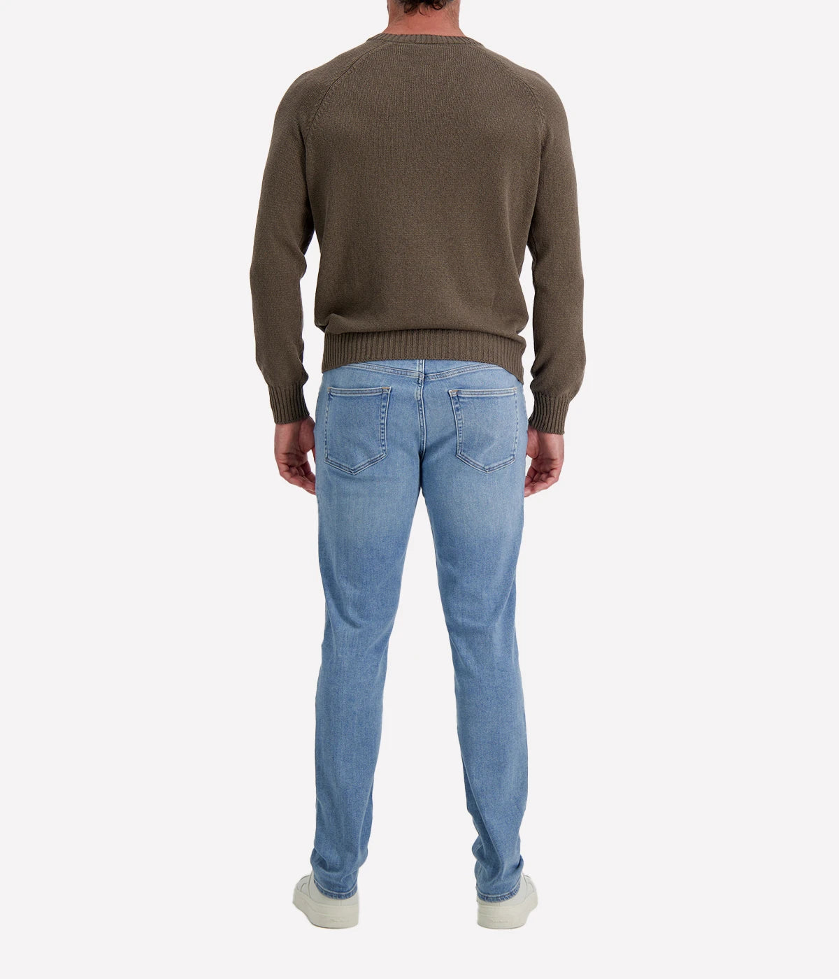 Crew Long Sleeve in Cashmere Cotton Choc