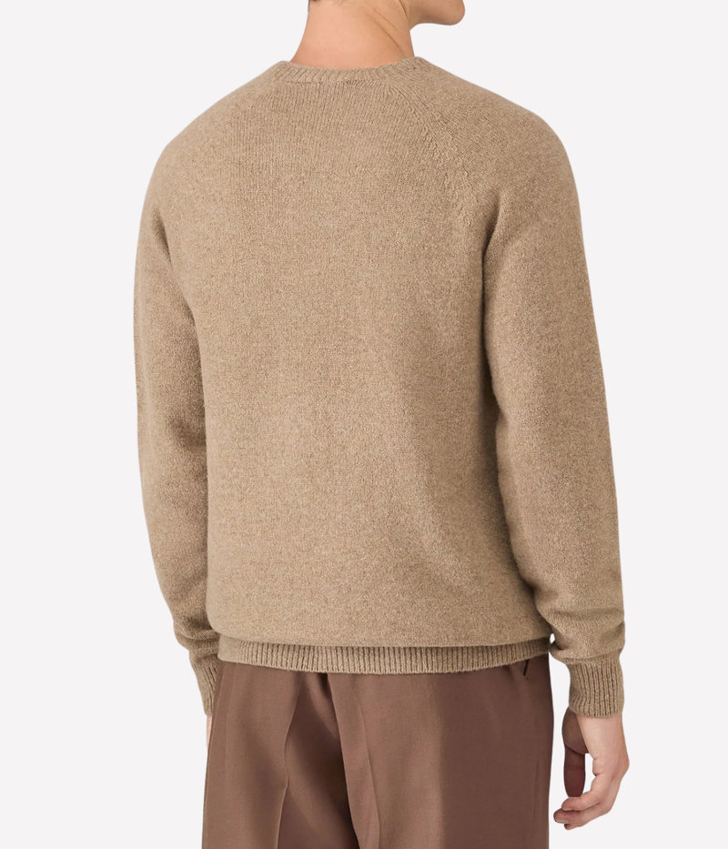 Lambswool Crew Neck In Sandstone