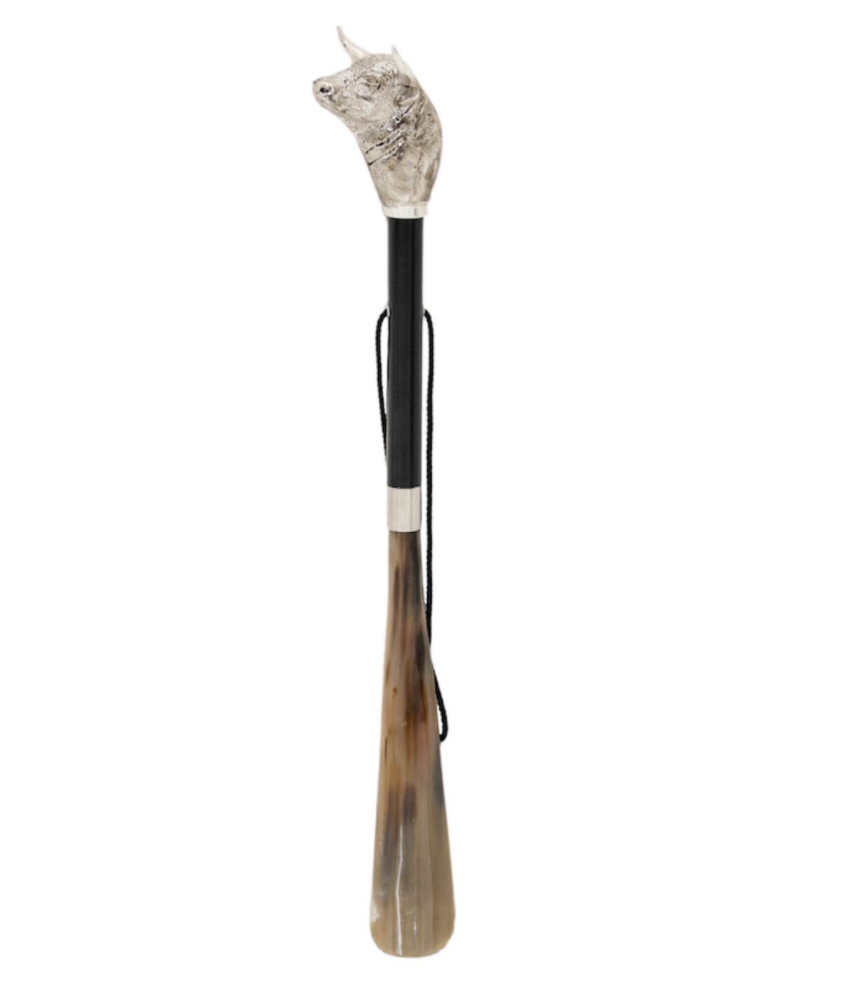 Pasotti Bull Shoehorn in Silver - Full shot
