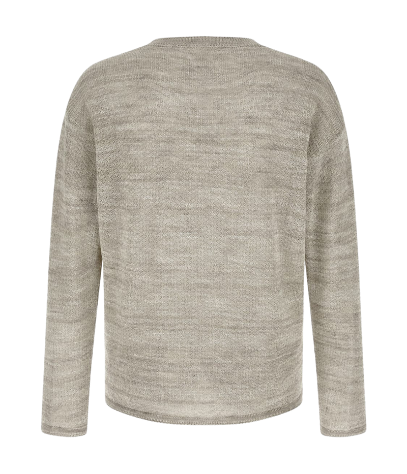 Roberto Collina LS Roundneck in Grigio - Back Shot