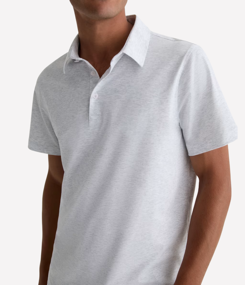 Bryce S/S Polo In Heather Grey