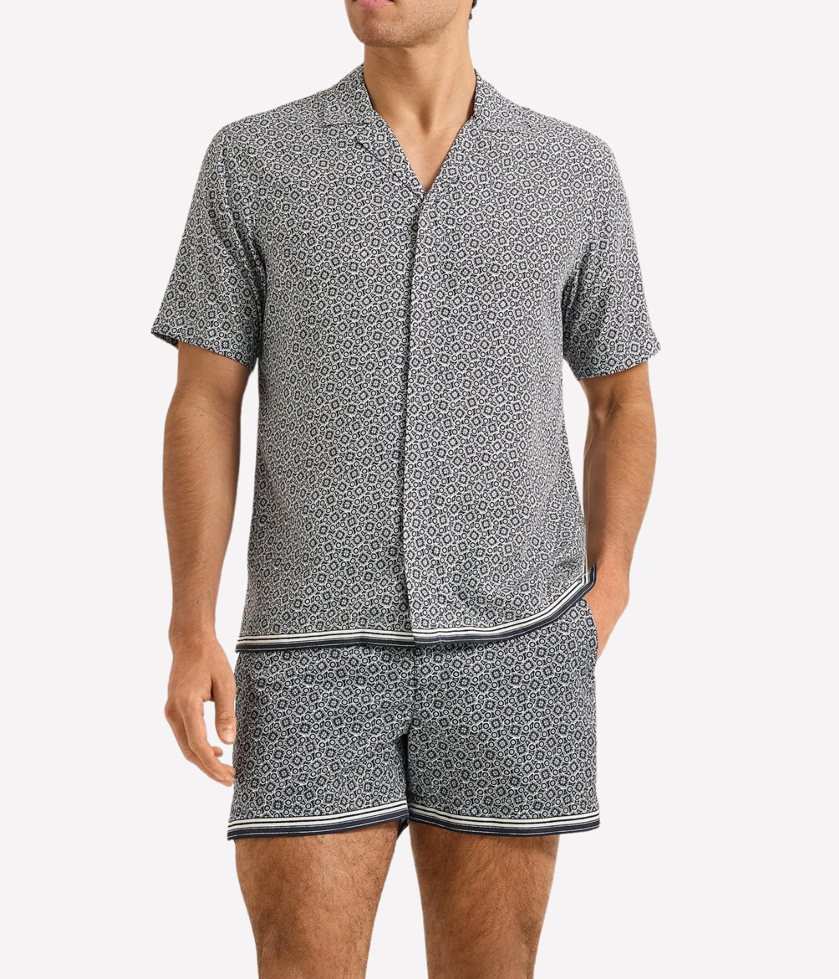 Maitan Pettola Shirt in Night Iris & White