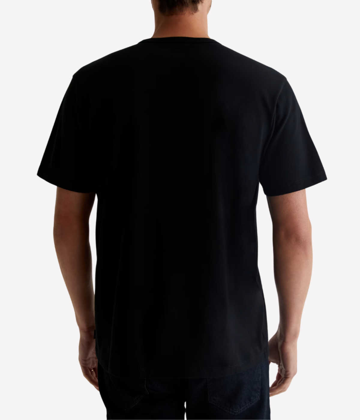 AG Jeans Bryce Crew in True Black – Back View Cotton Crew Neck T-Shirt