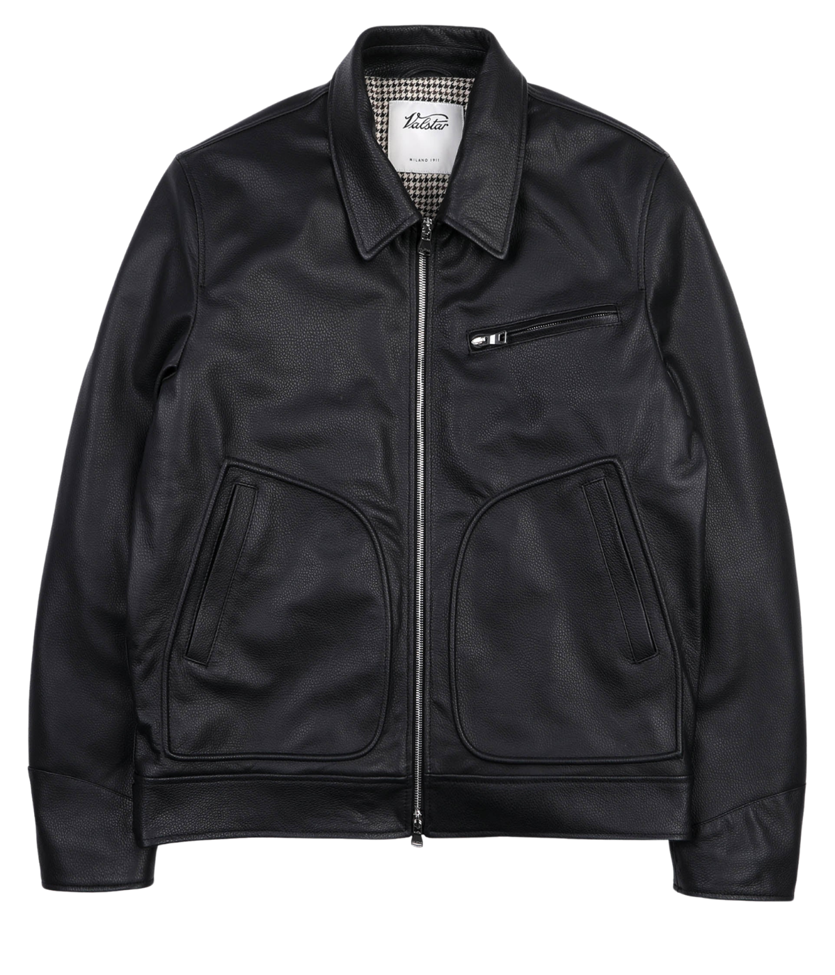Padded Biker Jacket In Black