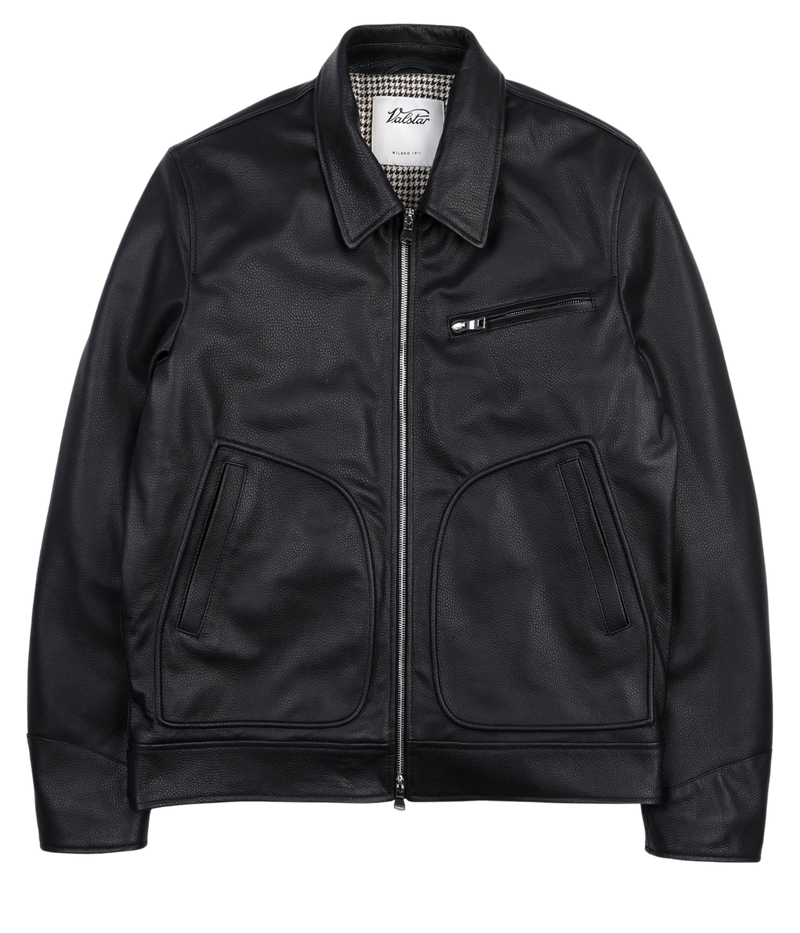 Padded Biker Jacket In Black