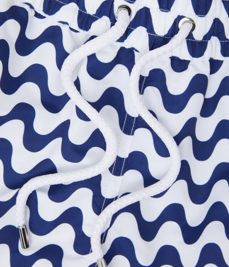 Santos Swim Short Copacabana Print In Navy