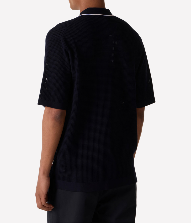 Roddy Button Thru Shirt in Night Iris & Cloud